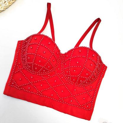 Bead Detail Corset Top Corsets - The Burner Shop