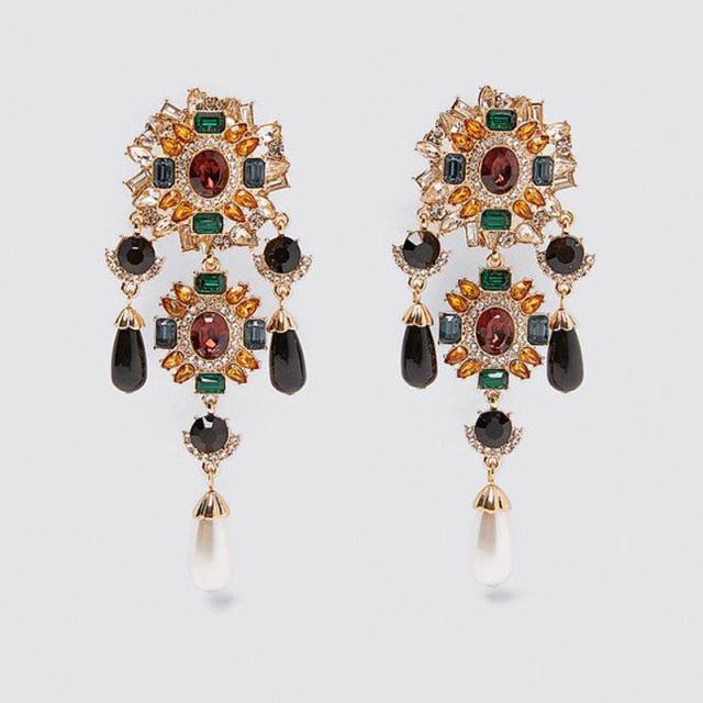 Big Drop Simulated-Pearl Pendants Earrings Earrings - The Burner Shop