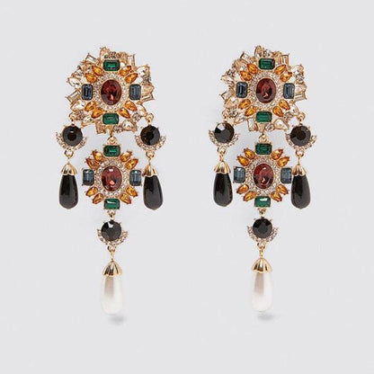 Big Drop Simulated-Pearl Pendants Earrings Earrings - The Burner Shop