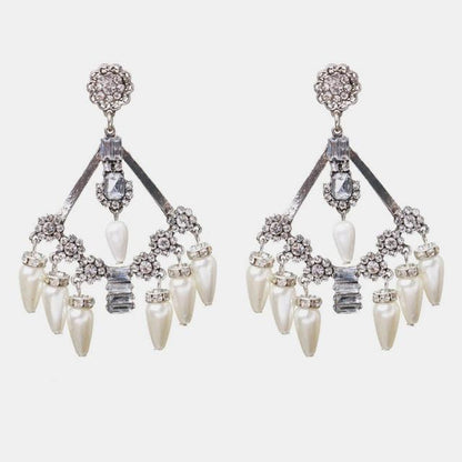 Big Drop Simulated-Pearl Pendants Earrings Earrings - The Burner Shop