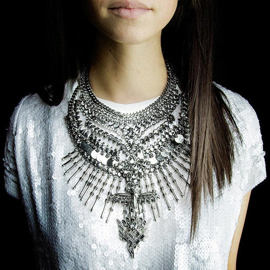 Big Vintage Statement Necklace Necklaces - The Burner Shop