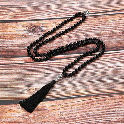 Black Beaded Necklace Necklaces - The Burner Shop