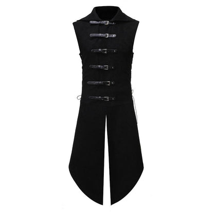Black Gothic Steampunk Vest Jackets - The Burner Shop