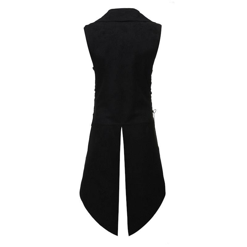 Black Gothic Steampunk Vest Jackets - The Burner Shop