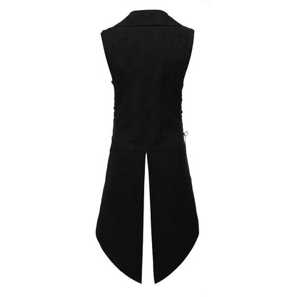 Black Gothic Steampunk Vest Jackets - The Burner Shop