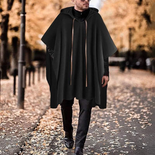 Black Hooded Poncho Ponchos - The Burner Shop