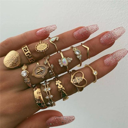Boheimian Rings 5Pcs Set Rings - The Burner Shop