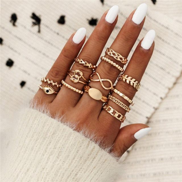 Boheimian Rings 5Pcs Set Rings - The Burner Shop