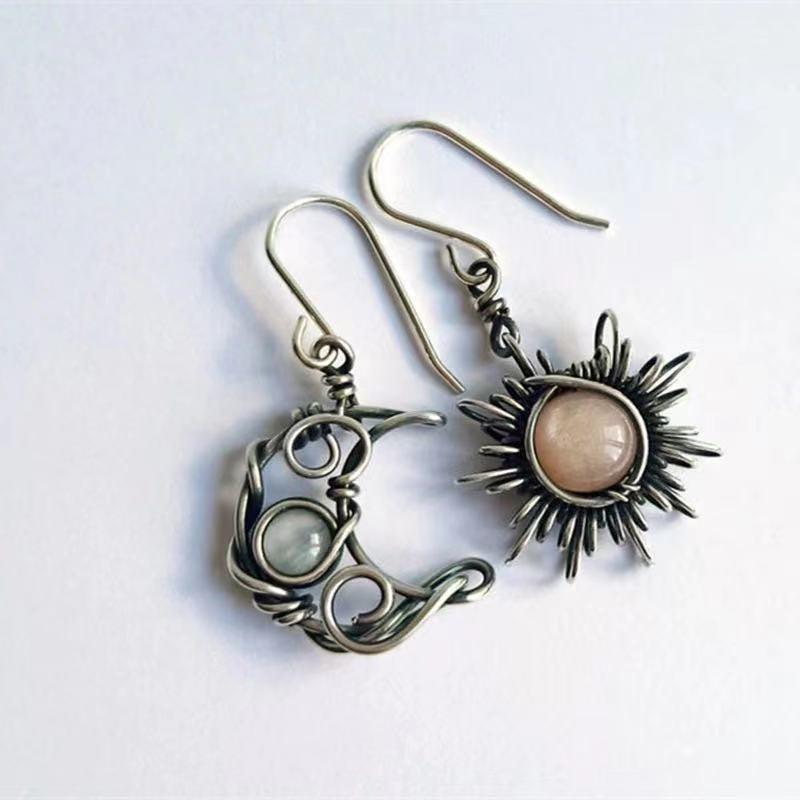Bohemia Sun And Moon Earrings Earrings - The Burner Shop