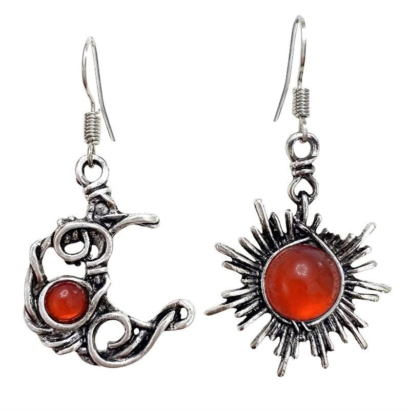 Bohemia Sun And Moon Earrings Earrings - The Burner Shop