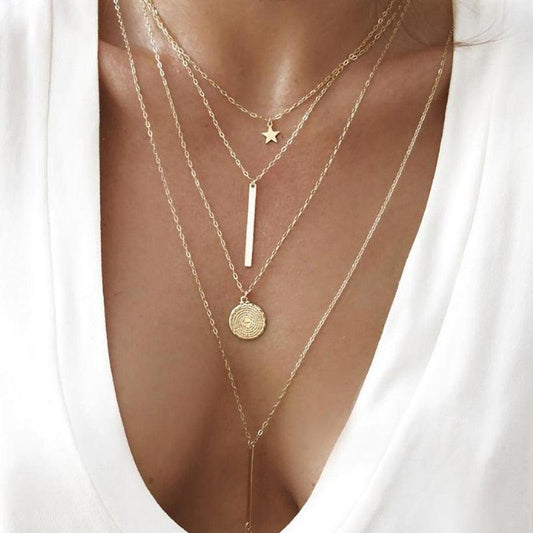 Bohemian Long Pendant Layered Necklaces Necklaces - The Burner Shop