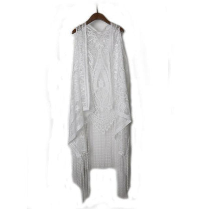 Bohemian Sleeveless Tassel Cardigan Cardigans - The Burner Shop