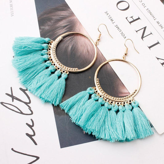 Bohemian Tassel Drop Earrings Earrings - The Burner Shop