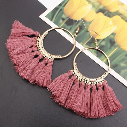 Bohemian Tassel Drop Earrings Earrings - The Burner Shop