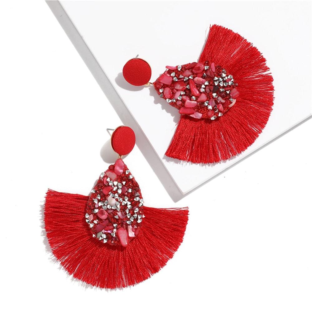 Bohemian Tassel Drop Earrings Earrings - The Burner Shop