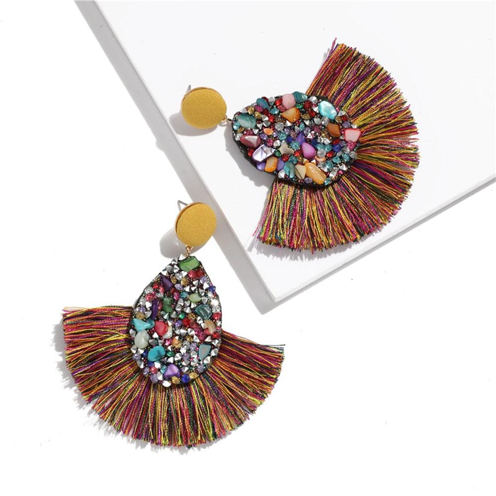 Bohemian Tassel Drop Earrings Earrings - The Burner Shop