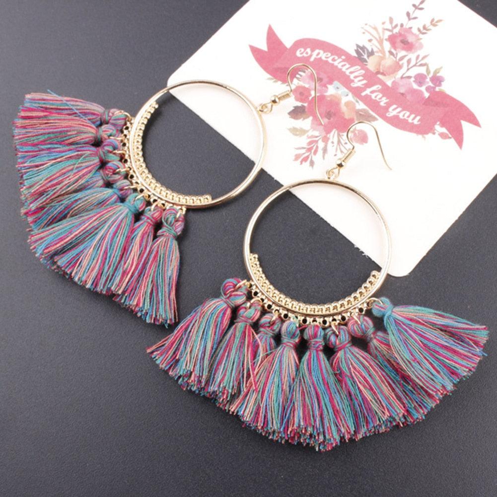 Bohemian Tassel Drop Earrings Earrings - The Burner Shop