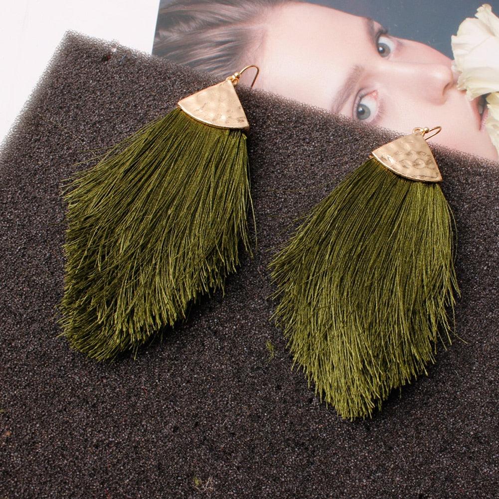 Bohemian Tassel Drop Earrings Earrings - The Burner Shop