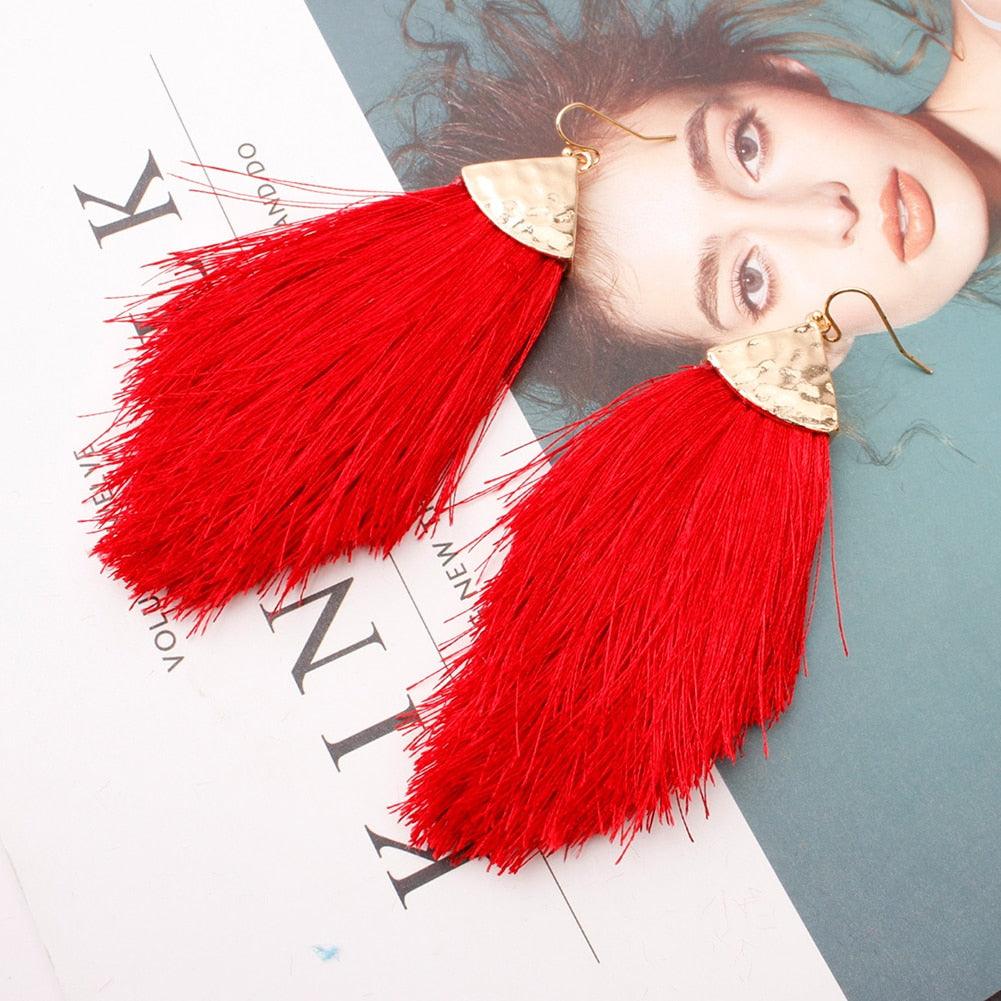 Bohemian Tassel Drop Earrings Earrings - The Burner Shop