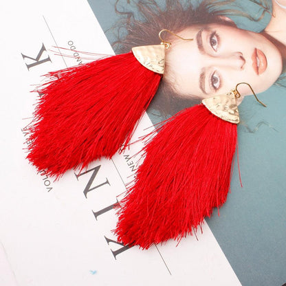 Bohemian Tassel Drop Earrings Earrings - The Burner Shop