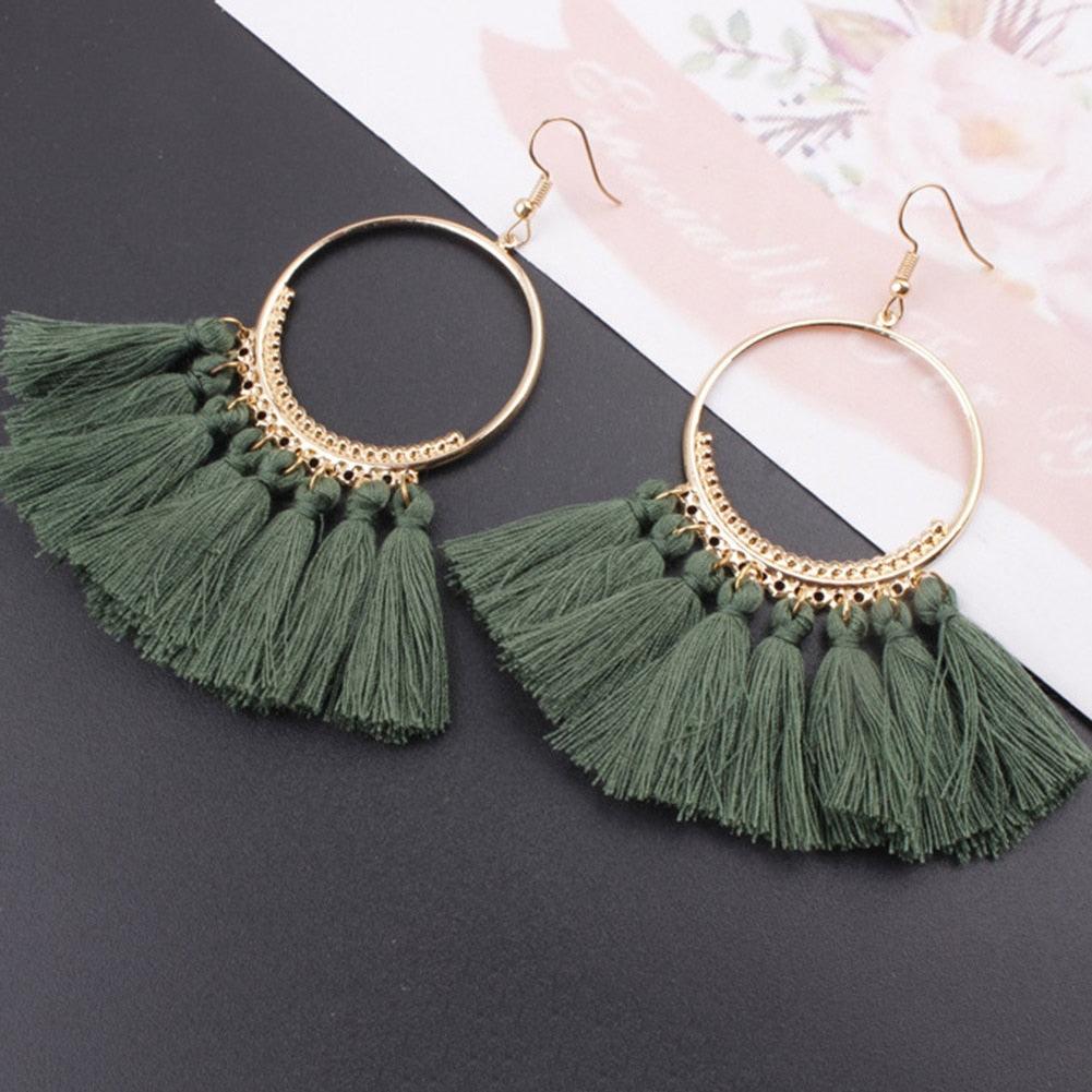 Bohemian Tassel Drop Earrings Earrings - The Burner Shop