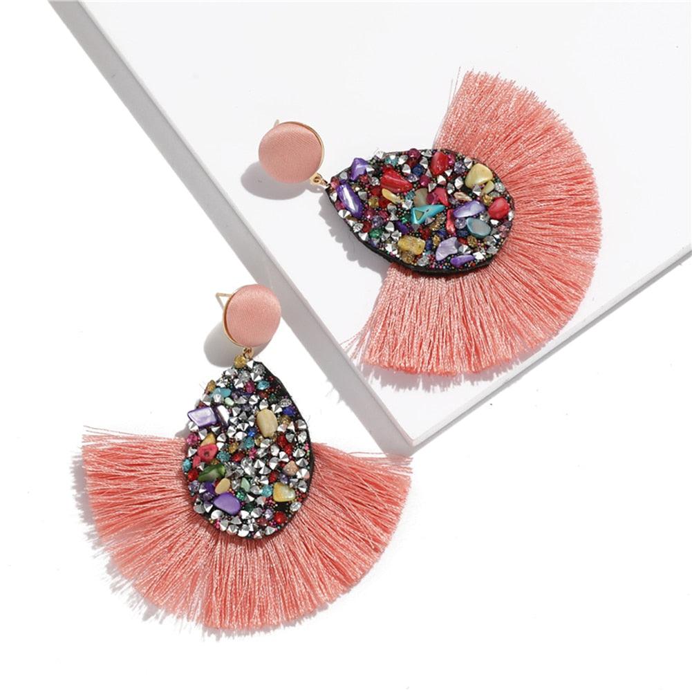 Bohemian Tassel Drop Earrings Earrings - The Burner Shop