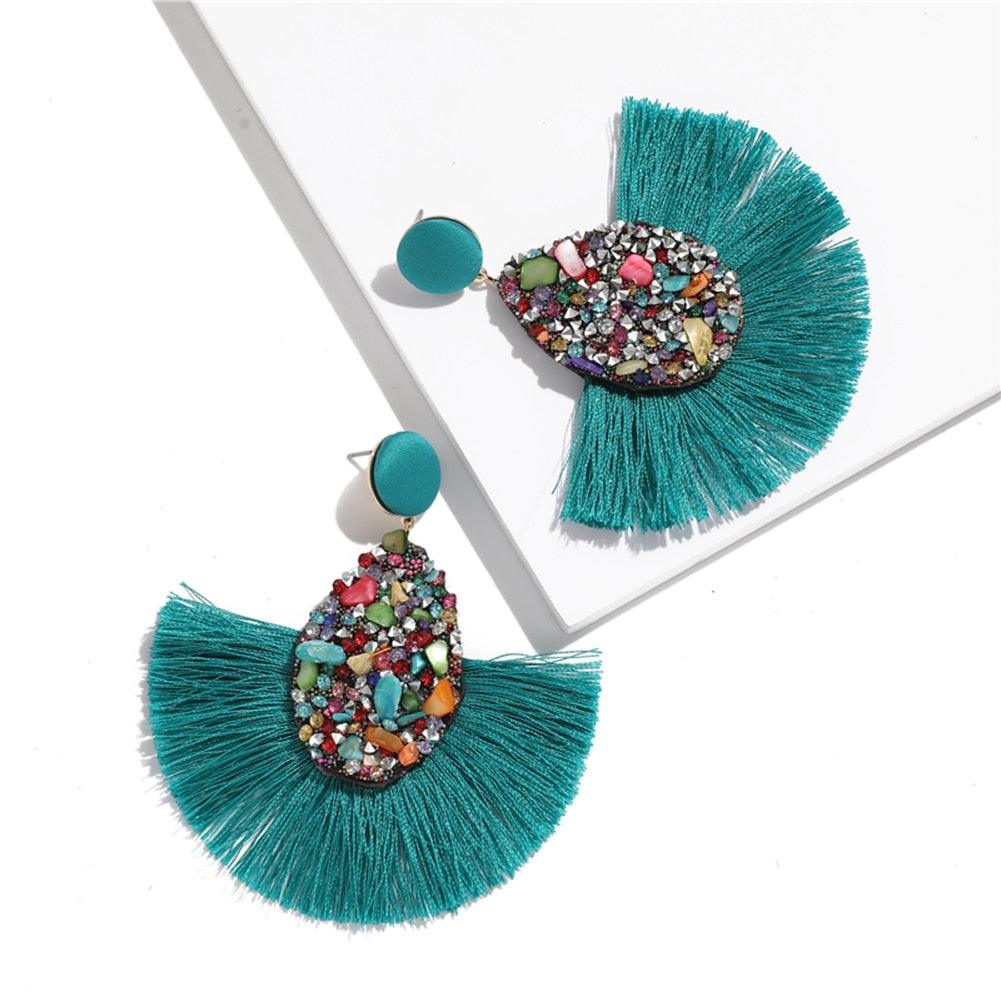 Bohemian Tassel Drop Earrings Earrings - The Burner Shop