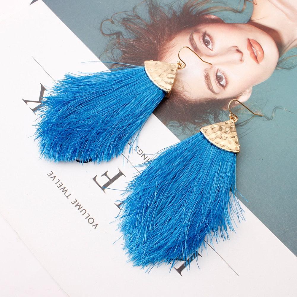 Bohemian Tassel Drop Earrings Earrings - The Burner Shop