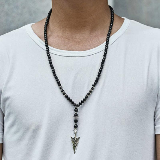 Boho Beaded Arrow Pendant Necklace Necklaces - The Burner Shop