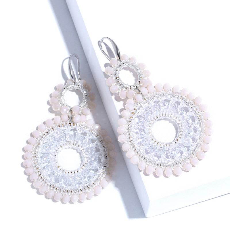 Boho Beaded Drop Earrings Earrings - The Burner Shop