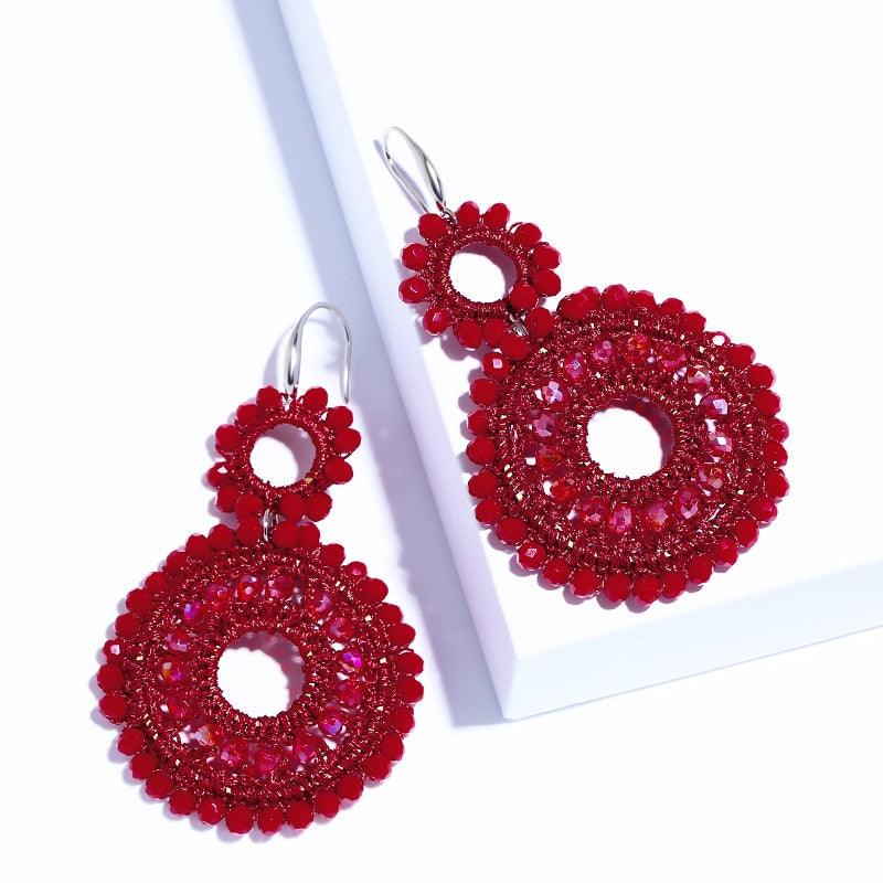 Boho Beaded Drop Earrings Earrings - The Burner Shop