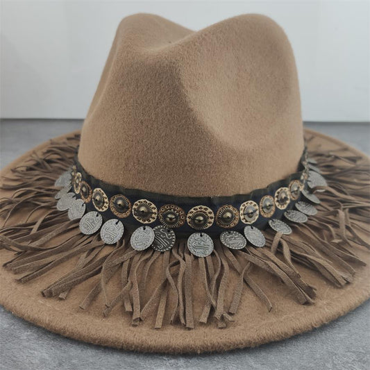 Boho Brim Wool Felt Fedora Panama Hat Hats - The Burner Shop