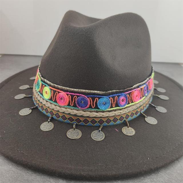 Boho Brim Wool Felt Fedora Panama Hat Hats - The Burner Shop
