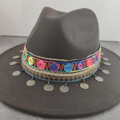 Boho Brim Wool Felt Fedora Panama Hat Hats - The Burner Shop