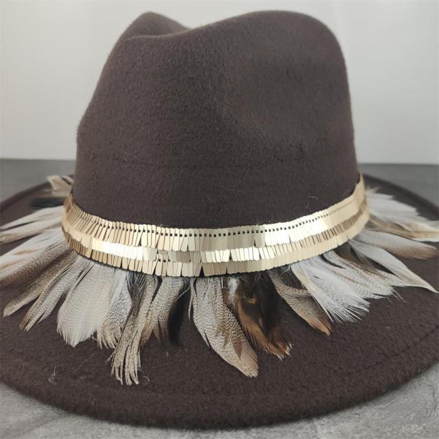 Boho Brim Wool Felt Fedora Panama Hat Hats - The Burner Shop