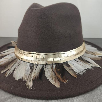Boho Brim Wool Felt Fedora Panama Hat Hats - The Burner Shop
