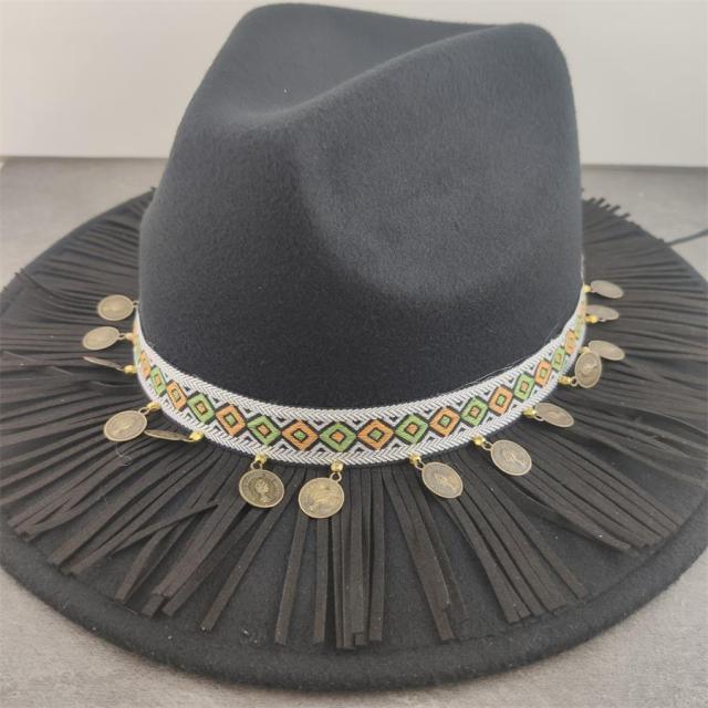 Boho Brim Wool Felt Fedora Panama Hat Hats - The Burner Shop