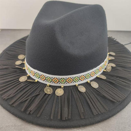 Boho Brim Wool Felt Fedora Panama Hat Hats - The Burner Shop