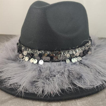 Boho Brim Wool Felt Fedora Panama Hat Hats - The Burner Shop