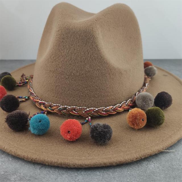 Boho Brim Wool Felt Fedora Panama Hat Hats - The Burner Shop