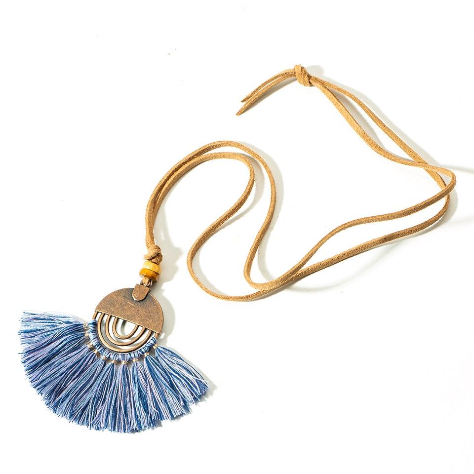 Boho Charm Tassel Pendant Necklace Necklaces - The Burner Shop
