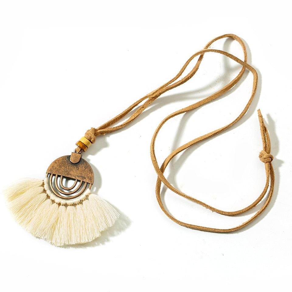 Boho Charm Tassel Pendant Necklace Necklaces - The Burner Shop