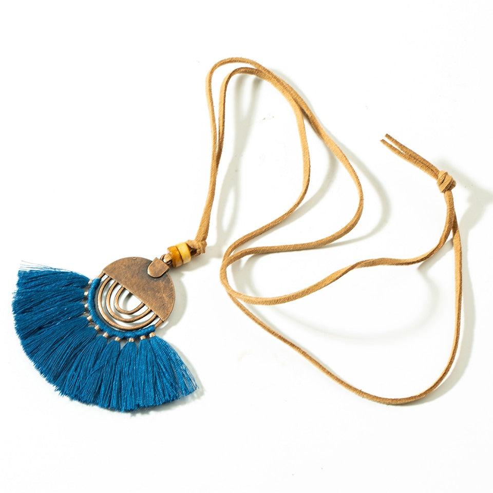 Boho Charm Tassel Pendant Necklace Necklaces - The Burner Shop
