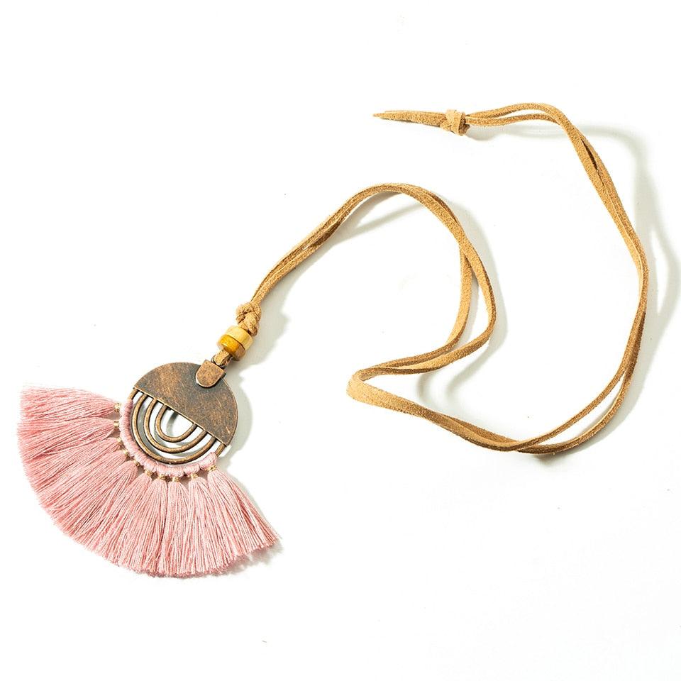 Boho Charm Tassel Pendant Necklace Necklaces - The Burner Shop