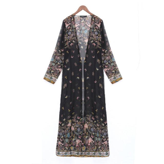 Boho Chic Beach Cover Up Cover Ups - The Burner Shop