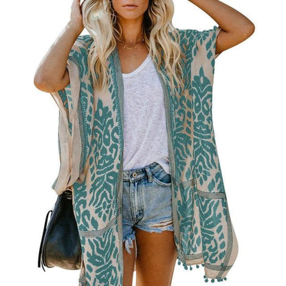 Boho Chic Beach Cover Up Cover Ups - The Burner Shop