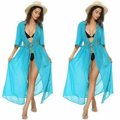 Boho Chic Beach Cover Up Cover Ups - The Burner Shop