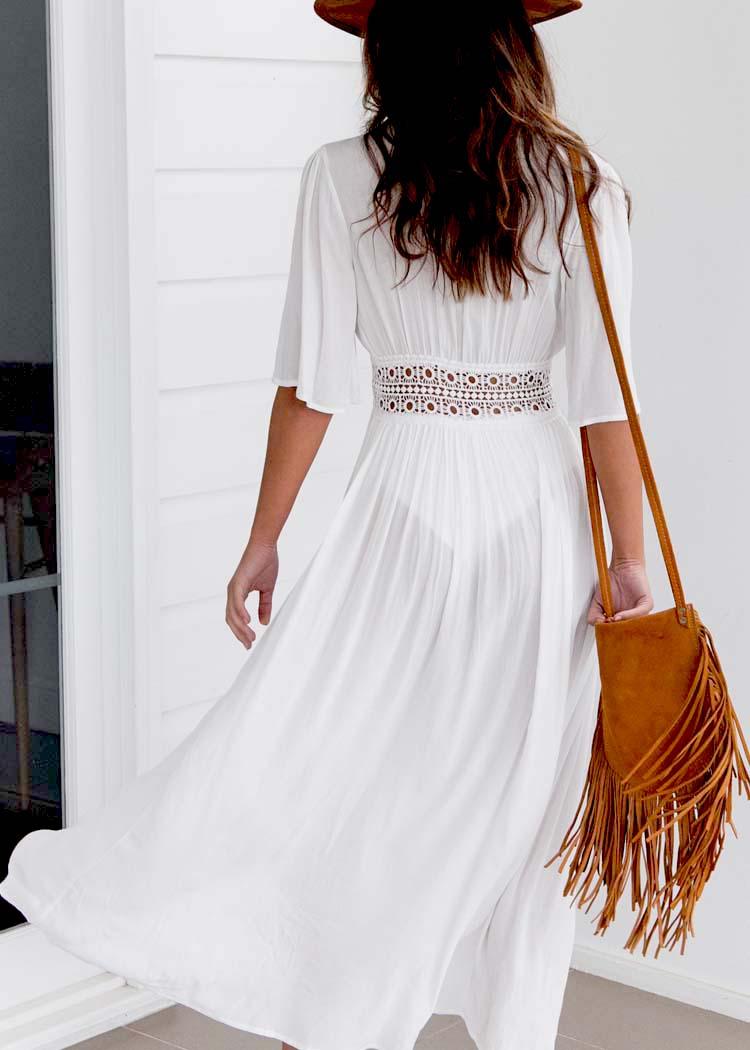 Boho Chic Beach Cover Up Cover Ups - The Burner Shop