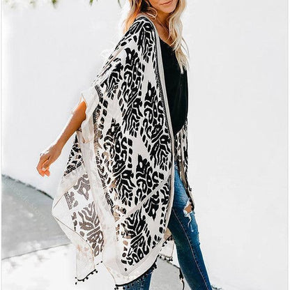 Boho Chic Beach Cover Up Cover Ups - The Burner Shop