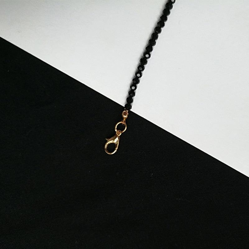 Boho Chic Black Bead Short Necklace Necklaces - The Burner Shop